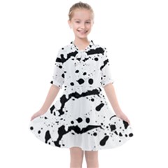 Monochrome Mirage  Kids  All Frills Chiffon Dress by dflcprintsclothing