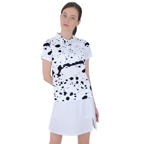 Monochrome Mirage  Women s Polo Tee by dflcprintsclothing