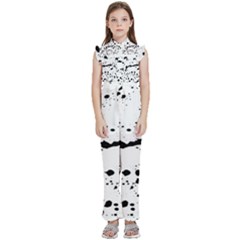 Monochrome Mirage  Kids  Sleeveless Ruffle Edge Band Collar Chiffon One Piece by dflcprintsclothing