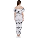 Monochrome Mirage  Bardot Ruffle jumpsuit View4