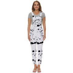 Monochrome Mirage  Women s Pinafore Overalls Jumpsuit by dflcprintsclothing