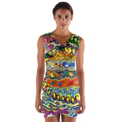 Supersonic Sunblast Wrap Front Bodycon Dress