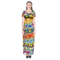 Supersonic Sunblast Short Sleeve Maxi Dress