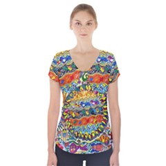 Supersonic Sunblast Short Sleeve Front Detail Top by chellerayartisans