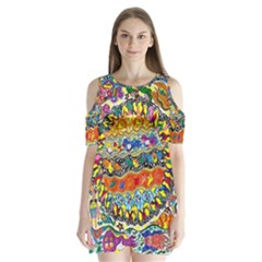 Supersonic Sunblast Shoulder Cutout Velvet One Piece by chellerayartisans