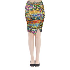 Supersonic Sunblast Midi Wrap Pencil Skirt