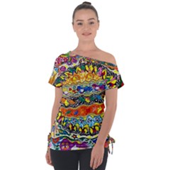 Supersonic Sunblast Off Shoulder Tie-up Tee