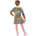 Supersonic Sunblast Kids  Long Sleeve Velvet Dress View2