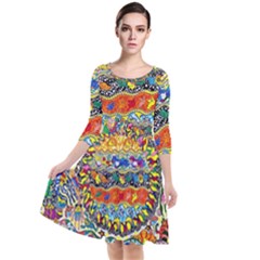 Supersonic Sunblast Quarter Sleeve Waist Band Dress