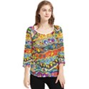 Supersonic Sunblast Chiffon Quarter Sleeve Blouse View1