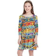 Supersonic Sunblast Kids  Quarter Sleeve Skater Dress by chellerayartisans