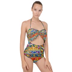 Supersonic Sunblast Scallop Top Cut Out Swimsuit