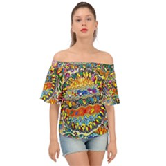 Supersonic Sunblast Off Shoulder Short Sleeve Top by chellerayartisans