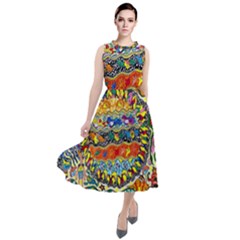 Supersonic Sunblast Round Neck Boho Dress