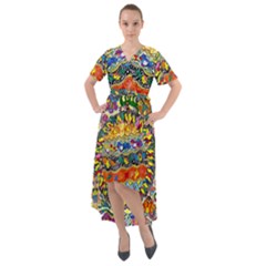 Supersonic Sunblast Front Wrap High Low Dress by chellerayartisans