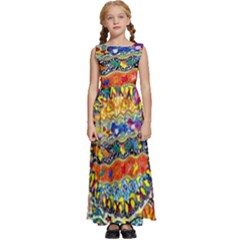 Supersonic Sunblast Kids  Satin Sleeveless Maxi Dress by chellerayartisans