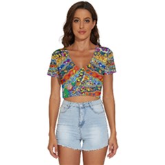 Supersonic Sunblast V-neck Crop Top by chellerayartisans