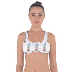 Cute Boba Got No Strings Sports Bra by artworkshop