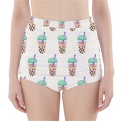 Cute Boba High-waisted Bikini Bottoms by artworkshop