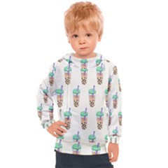 Cute Boba Kids  Hooded Pullover by artworkshop