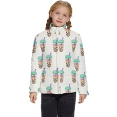 Cute Boba Kids  Puffer Bubble Jacket Coat