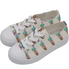 Cute Boba Kids  Low Top Canvas Sneakers by artworkshop