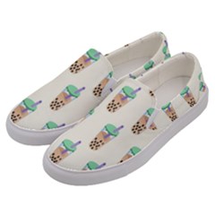 Cute Boba Men s Canvas Slip Ons by artworkshop