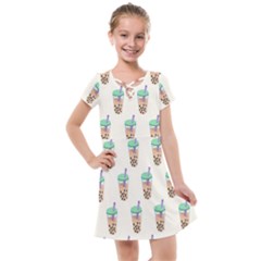 Cute Boba Kids  Cross Web Dress by artworkshop