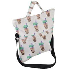 Cute Boba Fold Over Handle Tote Bag by artworkshop