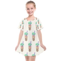 Cute Boba Kids  Smock Dress by artworkshop