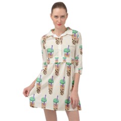 Cute Boba Mini Skater Shirt Dress by artworkshop