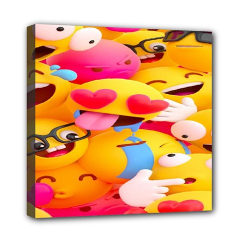 Wallpaper Emoji Mini Canvas 8  X 8  (stretched) by artworkshop