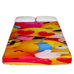 Wallpaper Emoji Fitted Sheet (california King Size) by artworkshop