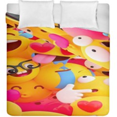 Wallpaper Emoji Duvet Cover Double Side (king Size)