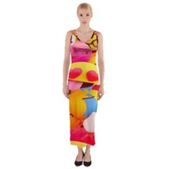 Wallpaper Emoji Fitted Maxi Dress by artworkshop