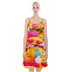 Wallpaper Emoji Spaghetti Strap Velvet Dress by artworkshop