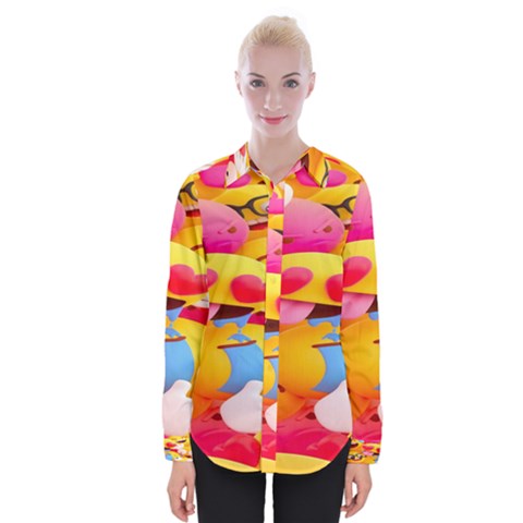 Wallpaper Emoji Womens Long Sleeve Shirt by artworkshop