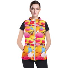 Wallpaper Emoji Women s Puffer Vest