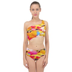 Wallpaper Emoji Spliced Up Two Piece Swimsuit