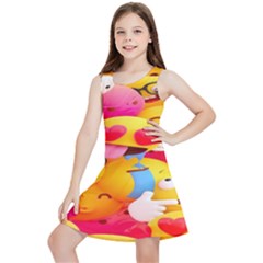 Wallpaper Emoji Kids  Lightweight Sleeveless Dress