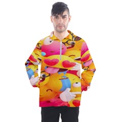 Wallpaper Emoji Men s Half Zip Pullover