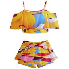 Wallpaper Emoji Kids  Off Shoulder Skirt Bikini