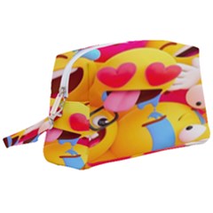 Wallpaper Emoji Wristlet Pouch Bag (large)