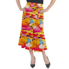 Wallpaper Emoji Midi Mermaid Skirt