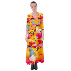 Wallpaper Emoji Button Up Maxi Dress by artworkshop