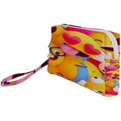 Wallpaper Emoji Wristlet Pouch Bag (small)