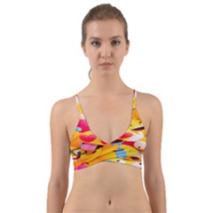 Wallpaper Emoji Wrap Around Bikini Top