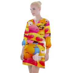 Wallpaper Emoji Open Neck Shift Dress