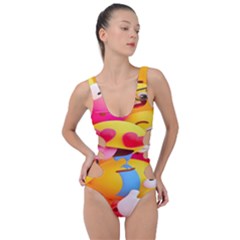 Wallpaper Emoji Side Cut Out Swimsuit by artworkshop