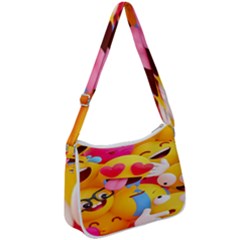 Wallpaper Emoji Zip Up Shoulder Bag